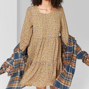 Wild Fable Tiered Baby Doll Dress Size Small